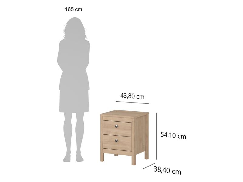  Commode fred, une étagère, 44x38x54h cm, chêne brun Fred - Conforama D