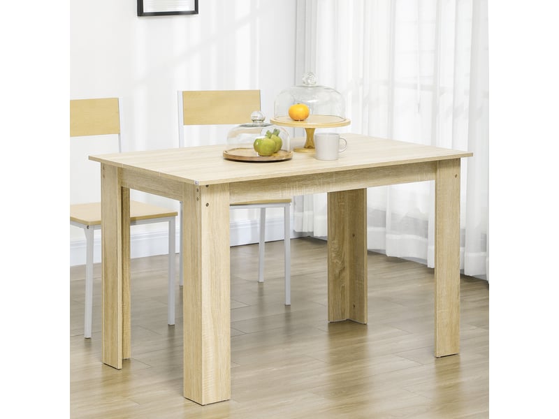  Table à manger table de cuisine design moderne avec grand plateau 2-4 personnes en bois dim. 120l x 69l x 75h cm chêne  - Conforama D