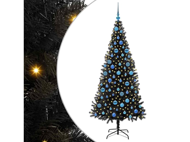  Sapin de noël - arbre de noël noir 180 cm pvc  - Conforama A