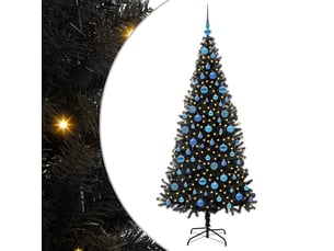 Sapin de noël - arbre de noël noir 180 cm pvc