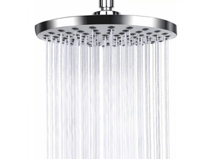 Pomme de douche anti calcaire, tête de douche en acier inoxydable, pommeau de douche à effet pluie, pommeau de douche fixes economie d'eau,  argenté