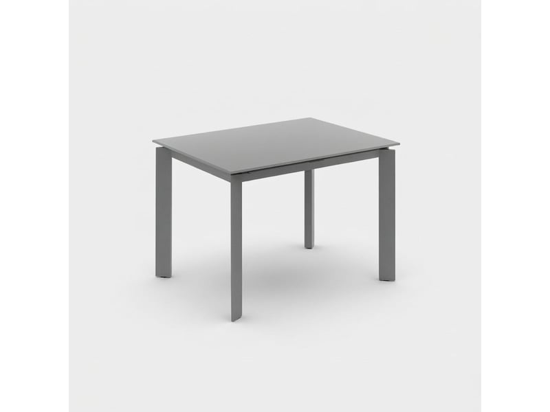  Table extensible en verre trempé et métal 120170x80 function - gris  - Conforama A