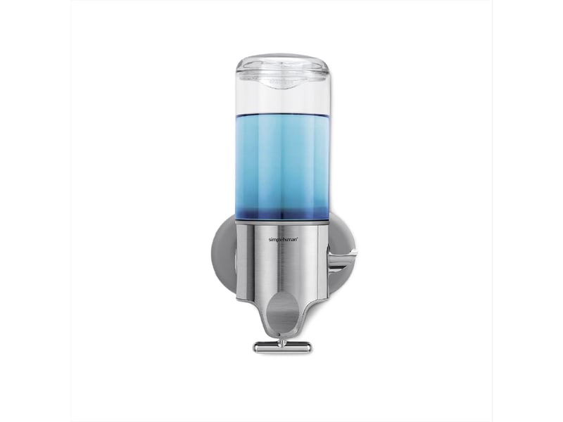  Distributeur savon mural 444 ml pour douche et salle de bain, pompe murale à levier en t ergonomique, acier inoxydable brossé  - Conforama A