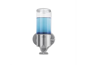 Distributeur savon mural 444 ml pour douche et salle de bain, pompe murale à levier en t ergonomique, acier inoxydable brossé