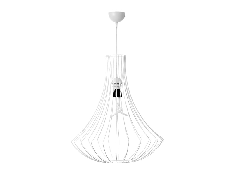  Lampe suspension en métal chiara 60cm blanc  - Conforama A