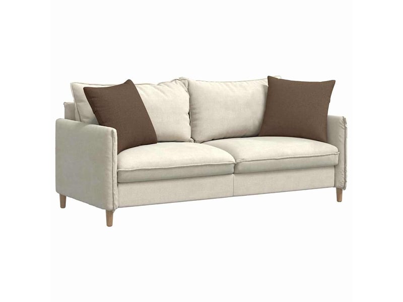 Lot de 2 coussins de canapé, coussins décoratifs tissu marron 50 x 50 cm cf58901 - Conforama C