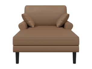 Chaise longue, chaise de salon cappuccino simili cuir cf28545