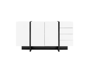 Buffet 2 porte(s) 4 tiroir(s) AVELIO - 150 cm coloris bicolore