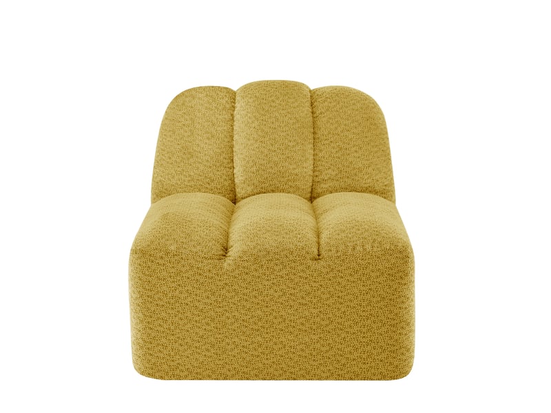  Canapé modulable tcqpz 1 place sans accoudoirs 78 x 104 x 79 cm tissu bouclette jaune  - Conforama A