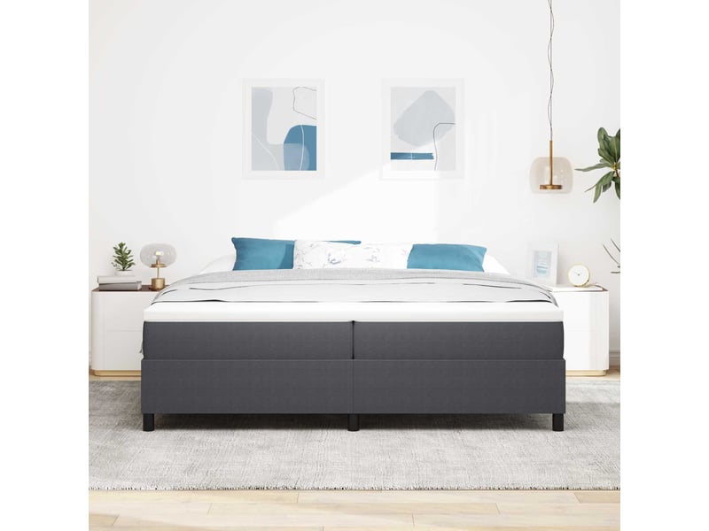  Lit double- lit adulte -  cadre de lit plateforme gris foncé 200 x 200 cm  - Conforama B