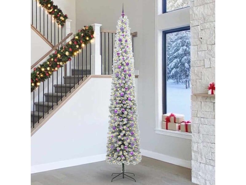 Sapin de noël artificiel, arbre de noël vert 300 cm pvc et acier et plastique shl3089 - Conforama B