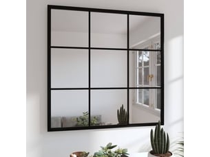 Miroir  à fixer coloris noir <strong></strong>  <strong></strong> - 60 cm x 60 cm