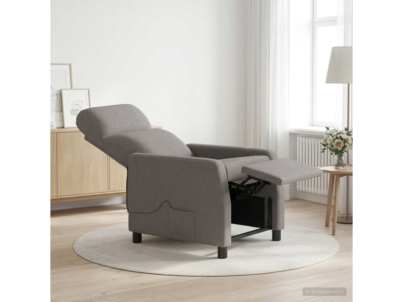  Vidaxl fauteuil de massage inclinable taupe tissu  - Conforama B