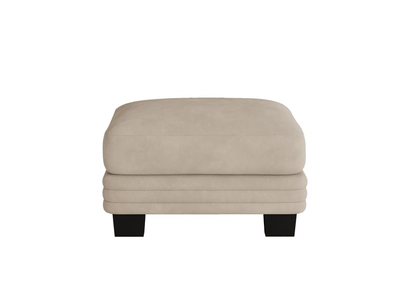 Pouf audrey en tissu chenille, coloris café clair - Conforama A