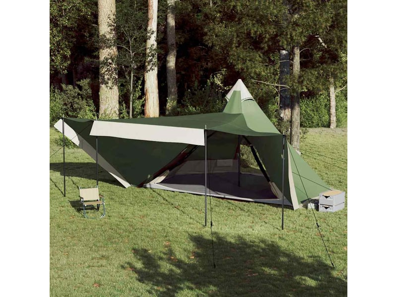  Tente de camping, tente familiale tipi 8 personnes vert imperméable shl19157  - Conforama B