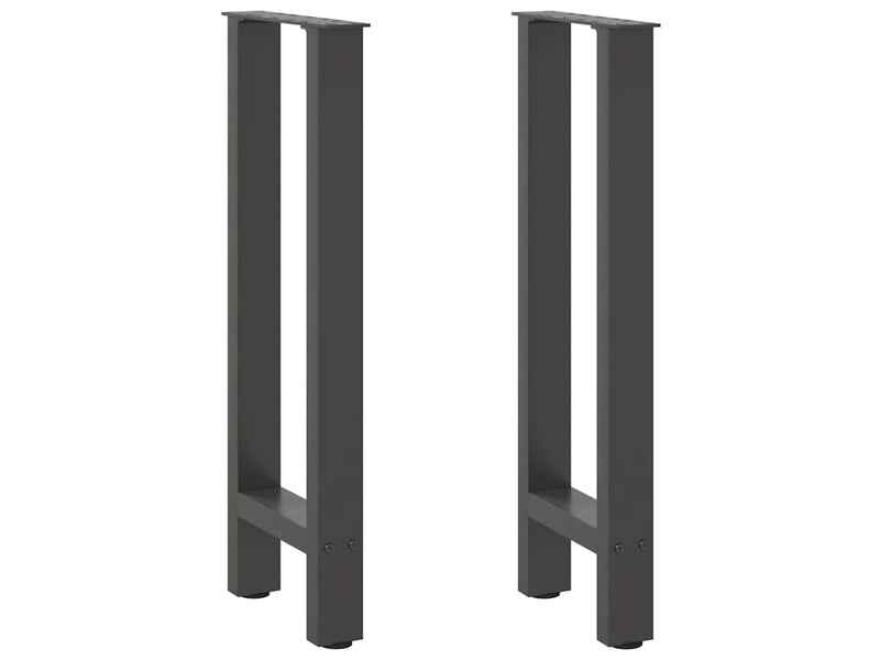  Lot de 2 pieds de console robustes réglables 28 x 72-73 cm esthétique moderne en acier anthracite 02_0057534  - Conforama A