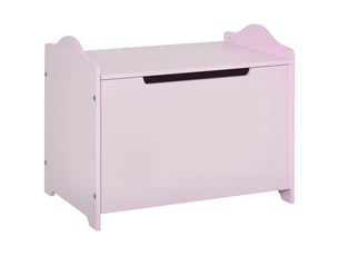 Coffres à jouets pour enfants boîte à jouets malle de rangement dim. 60l x 40l x 48h cm rose vérin pneumatique mdf