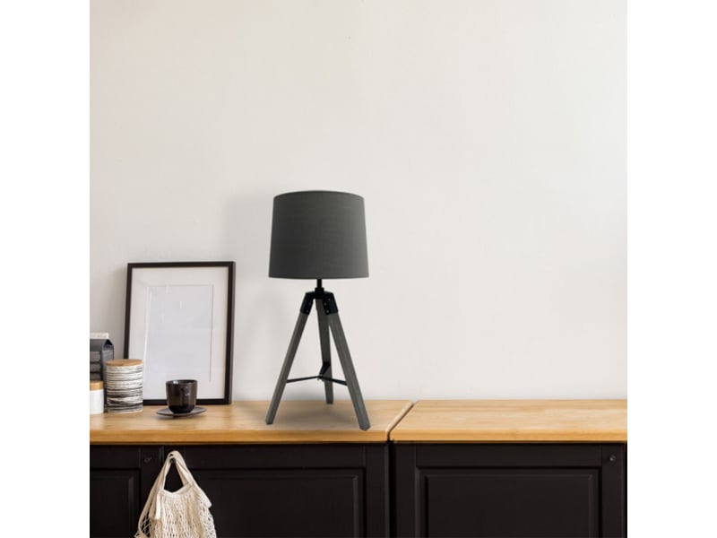 Lampe à poser fabrilamp julen e27 coloris grisnoir 52 x 24 x 24 cm 162371028 - Conforama C