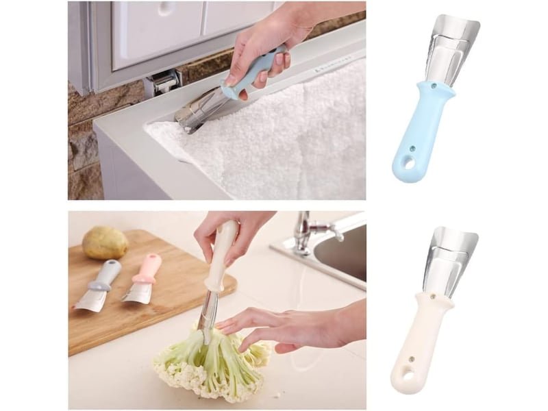  2 pièces grattoir - pour réfrigérateur, dégivreur, grattoir de dégivrage -pelle à dégivrage - grattoir glace(bleu et beige)  - Conforama C
