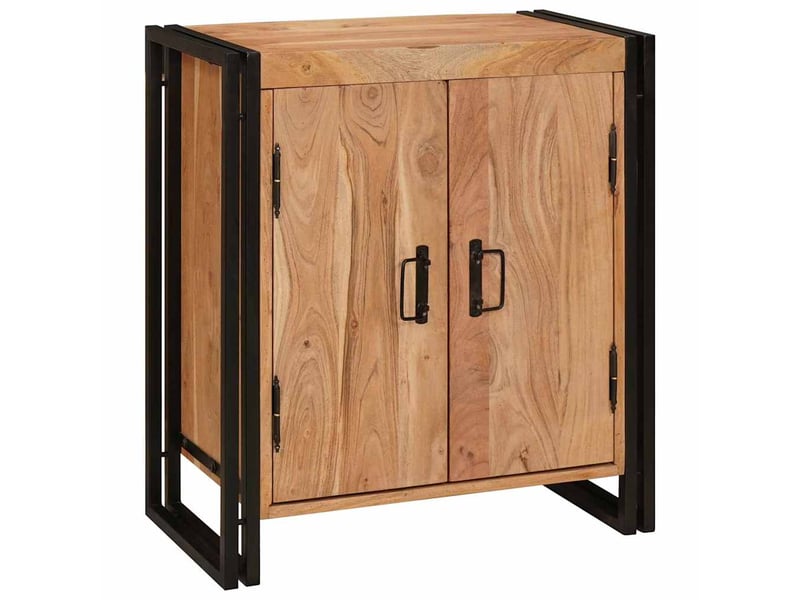  Table de chevet - cabinet de chevet - table de nuit marron 66 x 35 x 76 cm bois d'acacia massif  - Conforama B