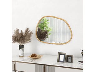 Miroir forme atypique à fixer coloris naturel <strong>FLORAGRACE</strong> <strong></strong> - 60 cm x 80 cm
