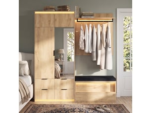Armoire     <strong>SWEIKO</strong> <strong></strong> coloris naturel largeur 180 cm