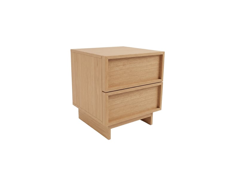  Table de chevet effet bois clair 2 tiroirs 40 x 38,5 x 45 cm 63269 - Conforama A