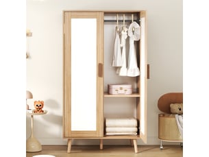 Armoire  coulissante   <strong></strong> <strong>OPULERANE TRADING LTD</strong> coloris naturel largeur 80 cm