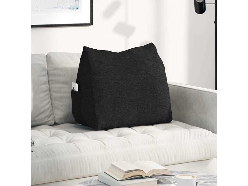  Coussin de dos, coussin de dossier noir 60 x 20 x 50 cm tissu cf54843  - Conforama B