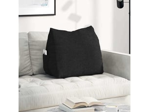Coussin de dos, coussin de dossier noir 60 x 20 x 50 cm tissu cf54843