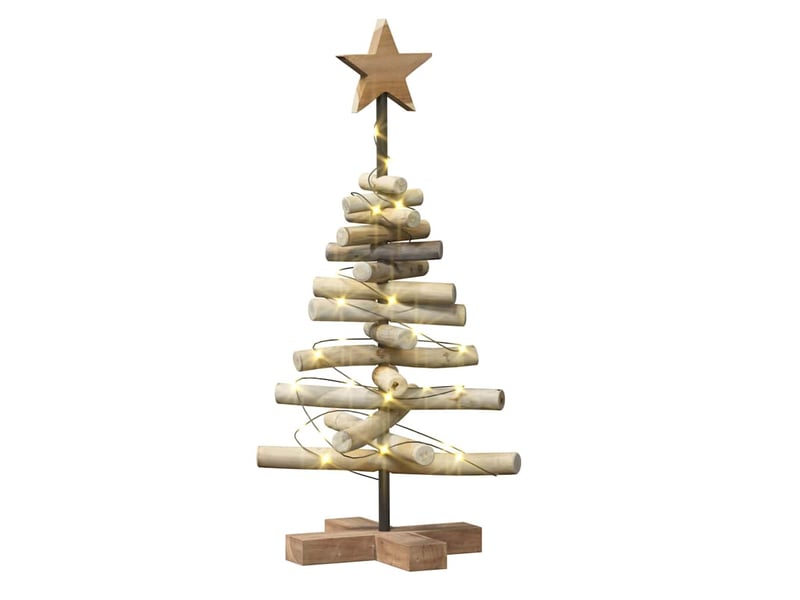  Sapin de noël, arbre de noël marron 60 cm bois de teck massif  - Conforama C