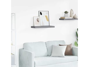 Étagère flottante, étagère murale gris 60x23,5x3,8 cm mdf cf42304
