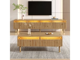 Meuble tv coloris naturel  <strong>VVBV</strong>  <strong></strong>