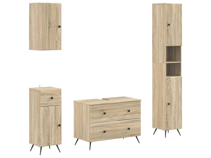  Ensemble de 4 pièces d'armoires de salle de bain breda cf63249  - Conforama A