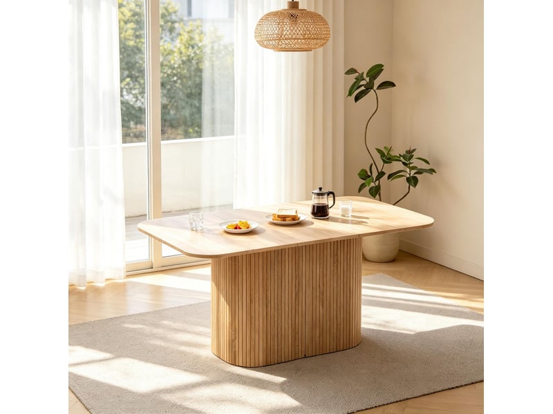  Table à manger 160x90 cm rectangulaire mdf bois  - Conforama B