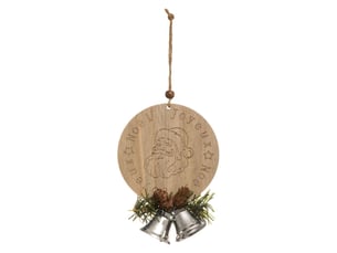 Sujet de noël boule plate cloche