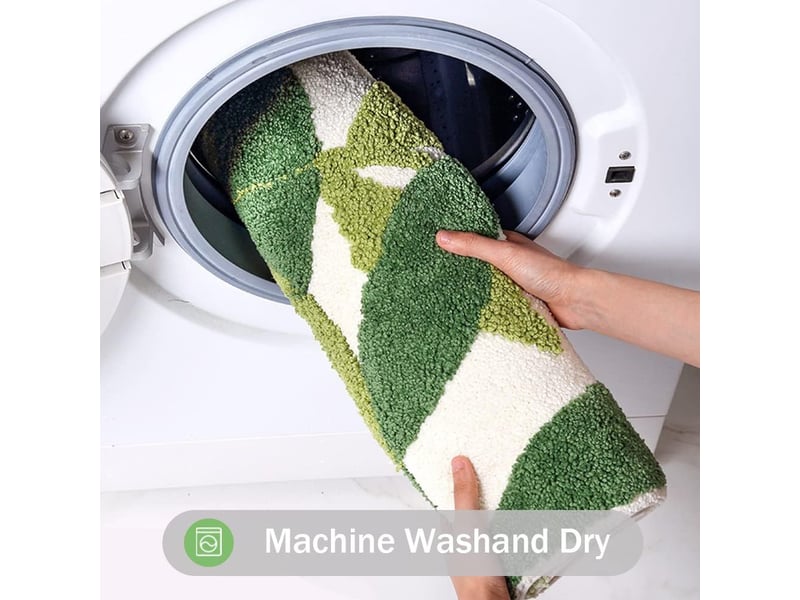 50x80cm tapis de bain antidérapant, absorbant tapis de salle de bain doux microfibre vert tapis de douche lavable en machine tapis d'entrée pour cuis - Conforama E