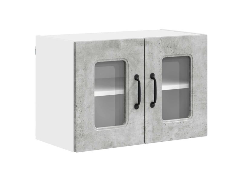 Meuble mural de cuisine | armoire de cuisine 2 pcs gris béton shl3238 - Conforama E