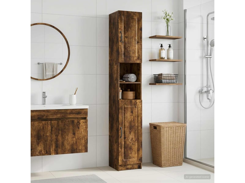 Colonne de salle de bain avec étagère ouverte utrecht shl9995 - Conforama B