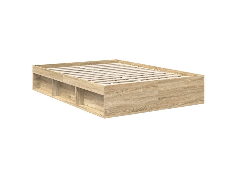  Lit double- lit adulte -  cadre de lit avec tête de lit sonoma 140 x 190 cm pin massif  - Conforama D