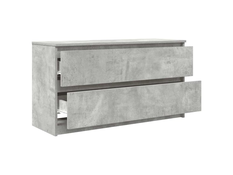  Meuble tv - banc tv - meuble de rangement gris béton 100x35x54 cm bois d'ingénierie  - Conforama E