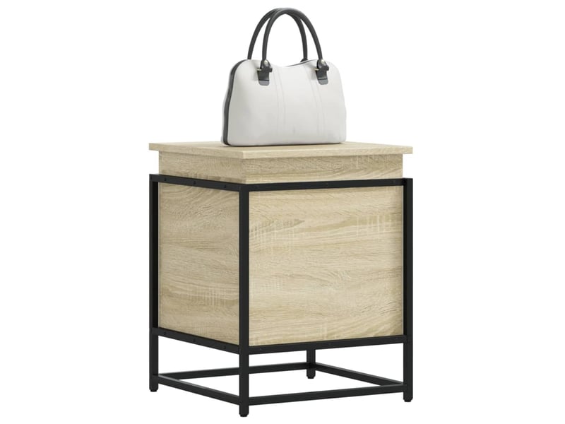  Boîte de rangement, coffre de rangement avec couvercle chêne sonoma bois ingénierie shl433  - Conforama B
