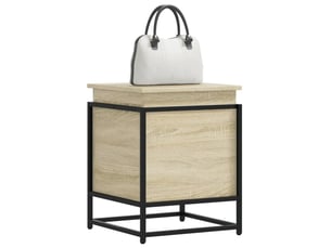 Boîte de rangement, coffre de rangement avec couvercle chêne sonoma bois ingénierie shl433