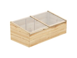 Serre en bois pour semis - naturel - bois de sapin - plaque pc - protection contre vent et pluie