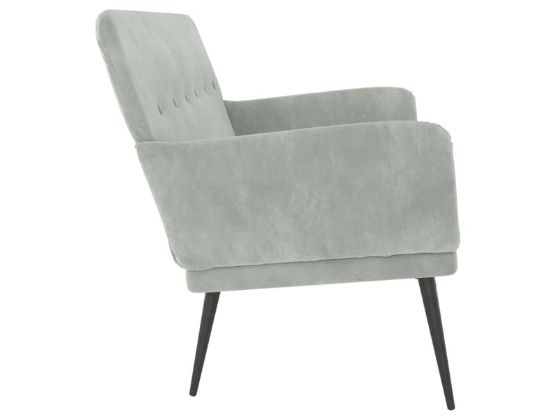  Banc chambre, banc de lit gris clair 108x79x79 cm velours  - Conforama D