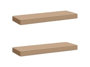 Lot de 2 coussins de banc, coussins d'assise vught 100 % polyester sable cf58549