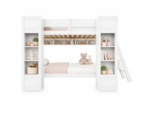 Lit superposé 2x90x200 cm <strong>MODENVIE</strong> <strong></strong> coloris blanc