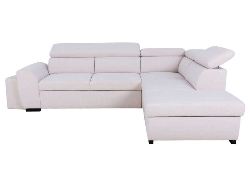 Canapé d'angle beige convertible 4 place OLYMPE - Conforama A