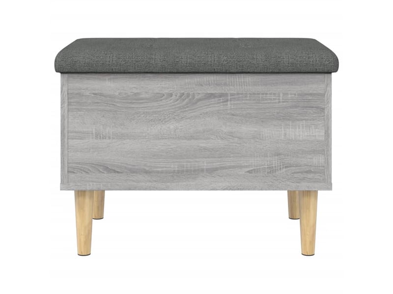  Banc chambre, banc de rangement sonoma gris 62x42x46 cm bois d'ingénierie  - Conforama E
