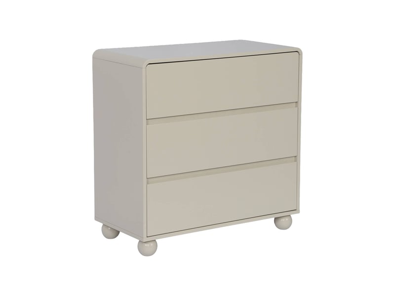  Commode enfant décor bois laqué 3 tiroirs beige - noushka  - Conforama A